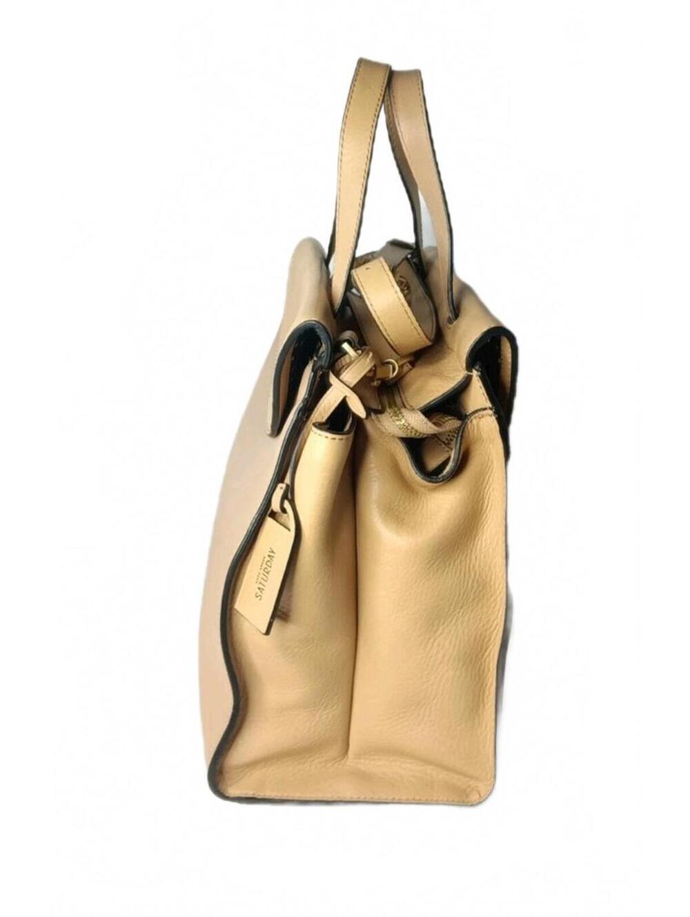Kate Spade Saturday Practical The Satchel Handbag Neutral Flap Over - Picture 5 of 5